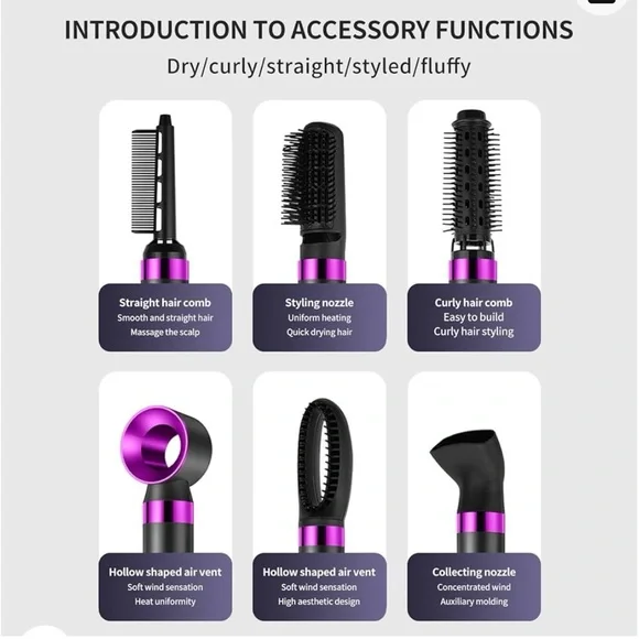 6 in 1 hair dryer/styling brush - Picture 2 of 3